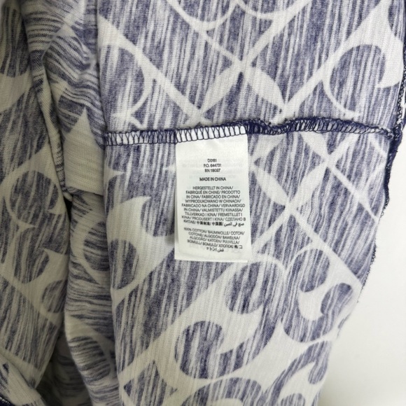 Boden Easy Notch Neck Jersey Dress – Navy/White Geometric Print, Size 10L - Picture 4 of 7